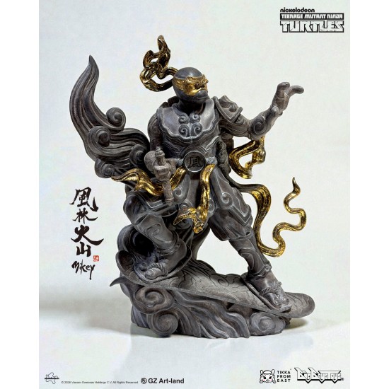 TMNT x Tik Ka from East x Bigboystoys “Fūrinkazan ” Mikey statue  <Black Gold special edition>