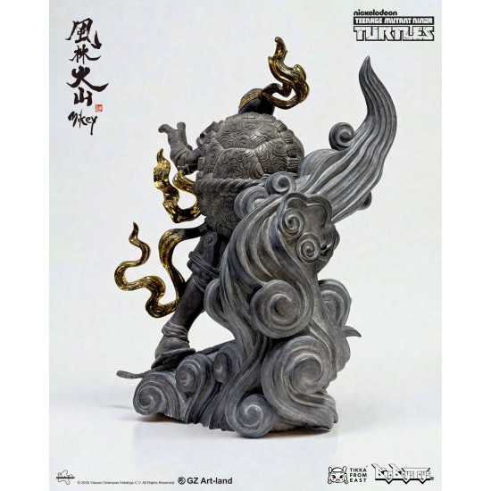 TMNT x Tik Ka from East x Bigboystoys “Fūrinkazan ” Mikey statue  <Black Gold special edition>