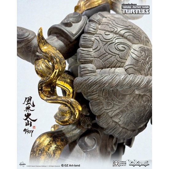 TMNT x Tik Ka from East x Bigboystoys “Fūrinkazan ” Mikey statue  <Black Gold special edition>