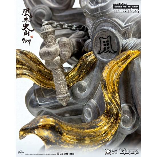 TMNT x Tik Ka from East x Bigboystoys “Fūrinkazan ” Mikey statue  <Black Gold special edition>