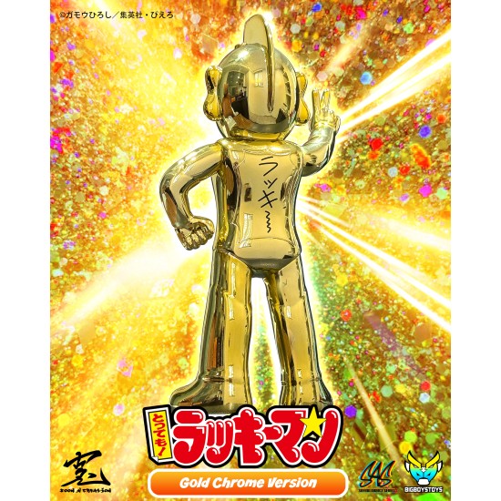 Sofubi Addict Series Tottemo! Luckyman - Luckyman Chrome Gold version (Pre-order April 2026)