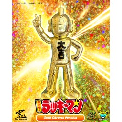 Sofubi Addict Series Tottemo! Luckyman - Luckyman Chrome Gold version (Pre-order April 2026)